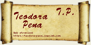 Teodora Pena vizit kartica
